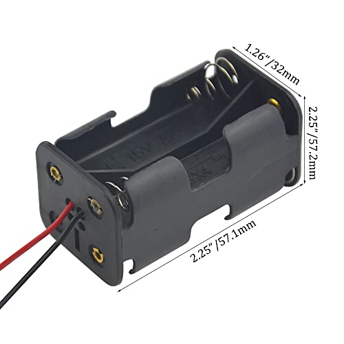 4 Pack Battery Holder 4 Cell AA Battery Container Holder Case with JST Plug Connector for RC Car Truck Airplane