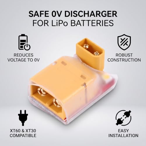 0V Killer Battery Discharger for RC Battery Discharge Disintegration Suitable for All Ages Plastic Color Shown