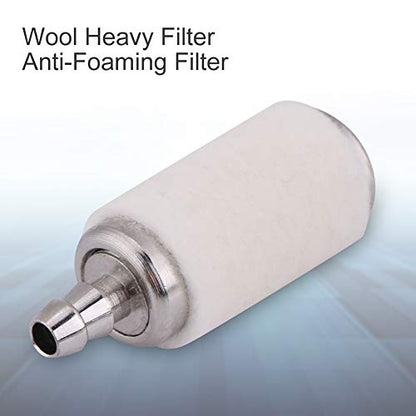 Drfeify RC Anti Foaming Filter, RC Airplane Gasoline Fuel Accessory with Wool Heavy Filter Anti Foaming for Preventing Oil Leakage