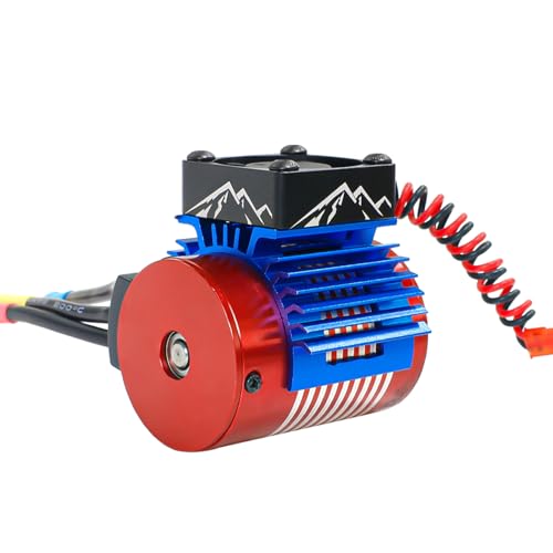 Aluminum Alloy RC Motor Cooling Fan 30x30mm Heatsink 28000RPM ESC Cooling Fan for 1/8 1/10 1/12 RC Car 540 550 Brushless Motor (Black)