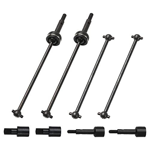 ShareGoo Metal 144001 CVD Drive Shaft Differential Cup Wheel Axle Stub Wheel Shaft Cup Compatible with WLtoys 144001 1/14 RC Car (Black) - color: Black