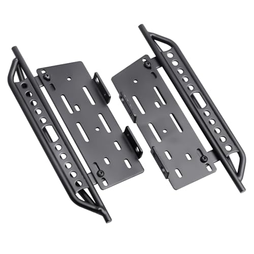 1/10 RC Crawler Rock Sliders Left Right Metal RC Pedals Side Board Steps Plate Running Boards Foot-Plate for 1/10 Axial SCX10 SCX10 II 90046 Redcat Gen 7 Body Shell Accessories