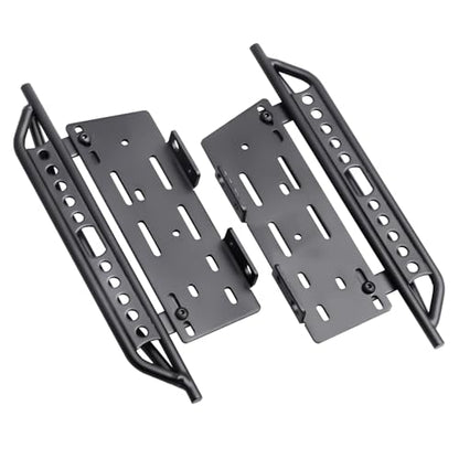 1/10 RC Crawler Rock Sliders Left Right Metal RC Pedals Side Board Steps Plate Running Boards Foot-Plate for 1/10 Axial SCX10 SCX10 II 90046 Redcat Gen 7 Body Shell Accessories