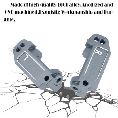 Upgrades Parts for 1/10 Slash VXL 2WD/Stampede VXL 2WD/Rustler VXL 2WD/Bandit VXL 2WD,Aluminum Front Steering Block Knuckles & C-Hubs Caster Blocks & Rear Hubs Hops Up,Titanium - color: Titanium(upgrades Parts)