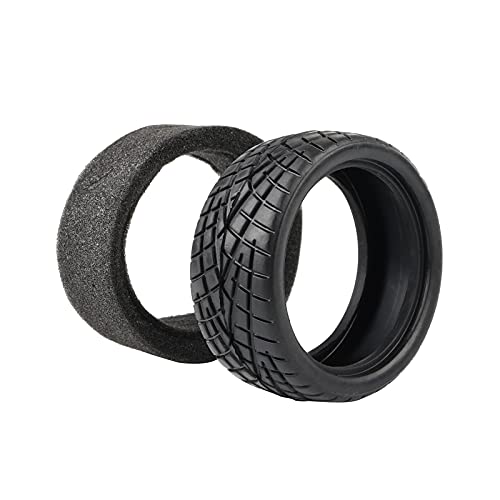 1:10 On Road RC Tires 12mm Hub Wheel Rims, Black, 4PCS | Concentric Hard Dish, For Touring Racing Cars