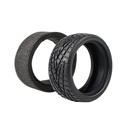 1:10 On Road RC Tires 12mm Hub Wheel Rims, Black, 4PCS | Concentric Hard Dish, For Touring Racing Cars