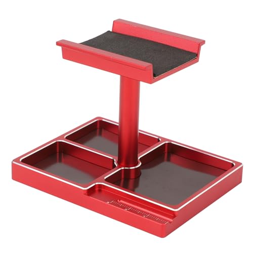 RC Car Work Stand with Magnetic Screw Trays for 1/18 1/24 RC Cars, Aluminum Alloy Repair Workstation Kit (#) - color: #1