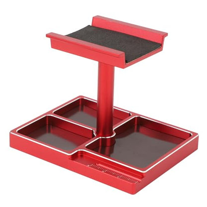 RC Car Work Stand with Magnetic Screw Trays for 1/18 1/24 RC Cars, Aluminum Alloy Repair Workstation Kit (#) - color: #1