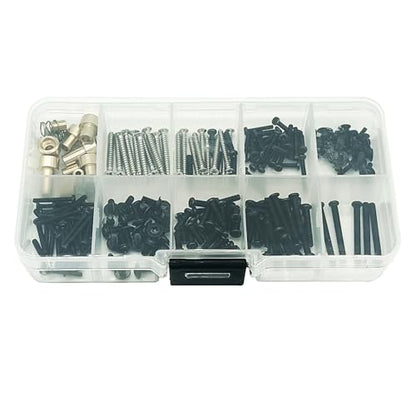 210PCS Screw Box Kit,MN82 Screw Set Spare Metal Screws Repair Tools for 1/12 MN82 LC79 Rc Car Screw Box Kit Replacement Upgrade
