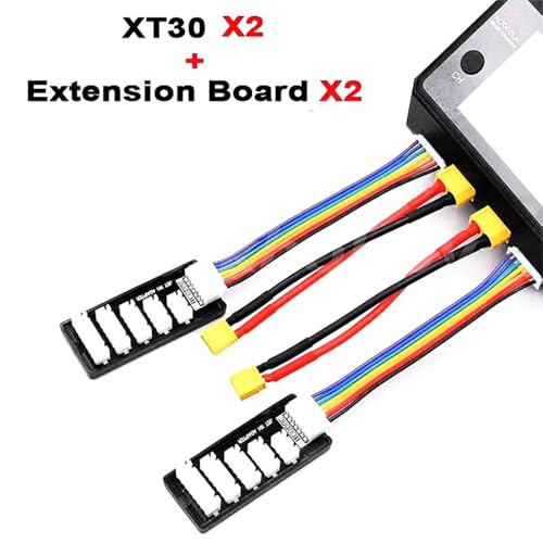 SPARKHOBBY XT60/XT30/JST/T-plug Balance Charger Extension Cable and 2-6S Extension Board for HOTA D6 D6PRO D6+ Smart Charger RC (2PCS XT30 2PCS Board) - style: 2PCS XT30 2PCS board