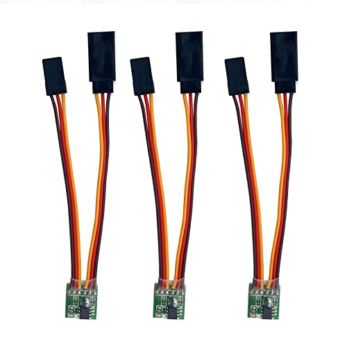3Pcs Universal RC Servo Signal Reverser Rotation Inverter 5.0-6.0v Steering Gear Reverser for JR Futaba Aircraft Airplane Steering Gear RC Airplane Car Boat and Any Servos