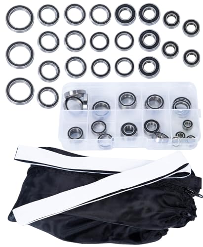 RC Bearing Kit & Chassis Dustproof Rock Snow Water Dirt Resist Guard Cover Upgrades Part for 1/8 Mojave 4X4 4S BLX RC Car,Black