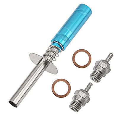 2Pcs N4 Hot Spark Glow Plugs No.4 & RC Igniter Engine Starter & Glow Plug N4#4 NO.4 Medium Hot Spark 70117