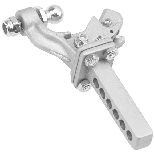 ShareGoo Metal Hitch Trailer Hook Simulation Climbing Tow Shackles Compatible with Traxxas TRX-4 90046 90047 SCX10 1:10 RC Crawler Car,Sliver