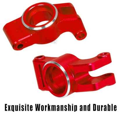 RC Aluminum Front Steering Block Knuckles & C-Hubs Caster Blocks & Rear Hubs Upgrades Parts for 1/18 Granite Grom Mega 380 Brushed 4x4 Monster Truck RTR.Red(4PCS) - color: Red (for 1/18)