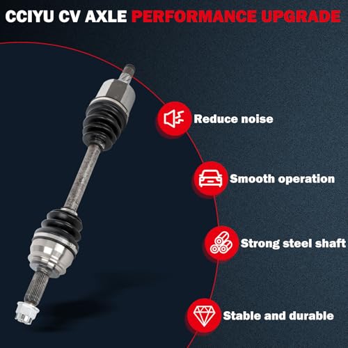 CCIYU CV Axle Shaft Assembly for Jeep Patriot/Compass 2007-2017 | CV Shaft for Dodge Caliber 2007-2012 – Front Left Driver Side, 4WD/FWD, Automatic CVT/Manual - Replace# 66-3511 - size: 17-5783