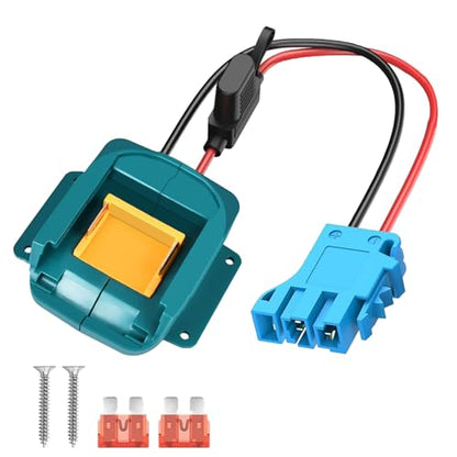 Ranoff Power Wheel Adapter 18V/20V Battery with Fuse & Wire terminals, Wheels Battery Conversion Kit Power Connector for DIY Ride On Truck, RC Car Toys and Robotics - size: for MAKITA Blue