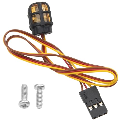 ShareGoo 2Pcs RC Car LED Light RC Beacon Light Strobing-Blasting/Flashing/Rotating Mode Compatible with Traxxas Axial 1/10 1/12 1/16 RC Crawler Car 1/14 Tamiya Tractor Truck (Orange)