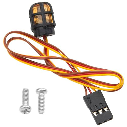 ShareGoo 2Pcs RC Car LED Light RC Beacon Light Strobing-Blasting/Flashing/Rotating Mode Compatible with Traxxas Axial 1/10 1/12 1/16 RC Crawler Car 1/14 Tamiya Tractor Truck (Orange)