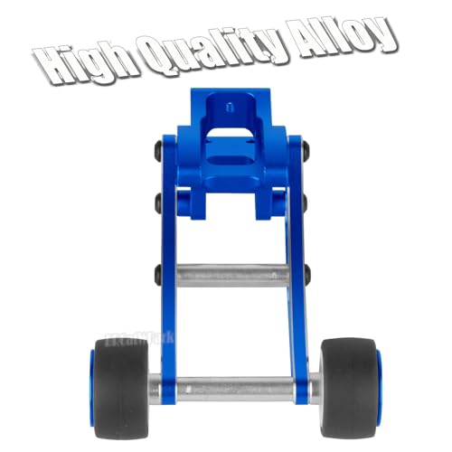 Aluminum Adjustable Wheelie Bar Set Upgrades Part for 1/14 MJX 14209 14210 H14BM High Speed RC Car,RC Adjustable Front Stand Up Wheel Hops Up,Navy Blue - color: Navy Blue -(Wheelie Bar)