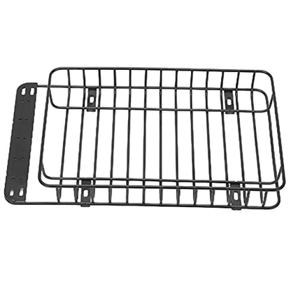 RC LED Light Luggage Rack, Metal Roof Rack with LED Light Bar for Simulation Climbing RC Car, Stainless Steel Durable Accessory for RC Vehicle Upgrade