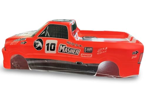 1/10 Scale RC Painted Drift Racing Touring Off-Road Car Body Shell for Monster Truck Neon Orange 260mm