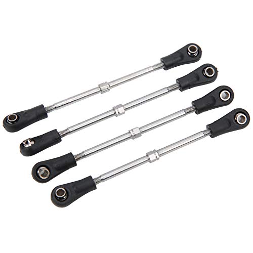 RC Car Steering Rod, Adjustable Metal Linkage for 1/10 Scale Truck Racing, Durable Upgrade Parts with M3 Screws for Hobbyists