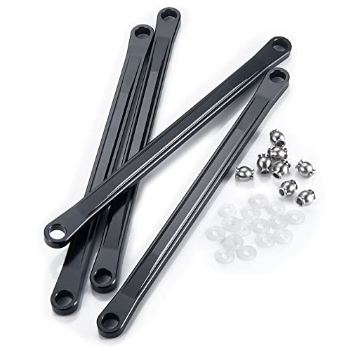 8pcs Aluminum Alloy Chassis Linkage Rod Set Upper & Lower Suspension Links for 1/8 LOSI LMT RC Crawler Car Pull Rod Link Linkage Tie Rod Kit Upgrade Parts Accessories