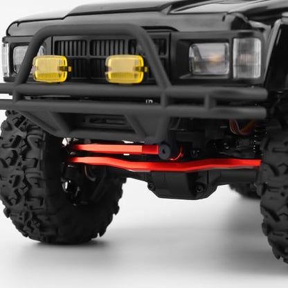 RCHUBAM 2PCS Steering Linkage Link Pull Rod for HPI 1/18 Venture HILUX | Aluminum Alloy,Steering Link with Screw Washer,RC Upgrade Parts - color: Red