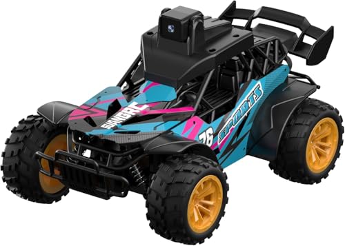 RC Car with Camera, APP/Radio Dual Control, 2 Speeds, Rechargeable Off-Road RC Cars, Gift for Adults - color: Black and Pink