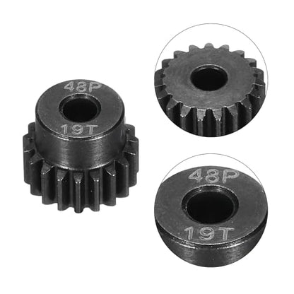 48 P Steel Pinion Gear Set 20T 22T 24T 26T 28T for 3.175 mm Shaft Hardened Steel Pinion Gear with Screws for RC Car Motor