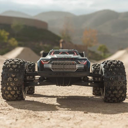 ARRMA 1:8 Kraton 6S EXB Ready to Run, Clipless Body, Basher Monster Truck RC Remote Controlled, Powerful and Stable with Brushless Motor, Battery and Charger Not Included, Black, ARA8708V6T1