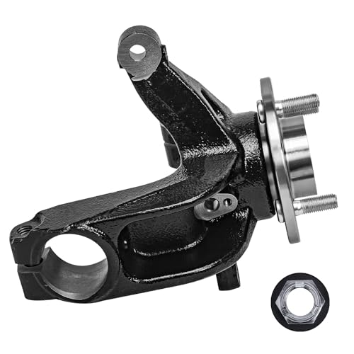 Detroit Axle - Front Left Steering Knuckle Kit for 06-11 Ford Focus, Driver | Side CV Axle Shaft Steering Knuckle & Wheel Bearing Hub 2006 2007 2008 2009 2010 2011 Replacement - size: 2UX47686/Pair