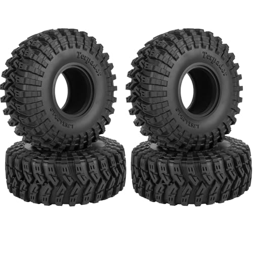 1.9 Inch RC Crawler Tires Skins Soft Rubber Off-Road Tyres for 1/10 TRX4 TRX6 SCX10 90046 AX103007 D90 Gen7 MST VS4-10,RCHuiWow High Grip Mud Terrain Tyres,StyleA - style: StyleA(4pcs)
