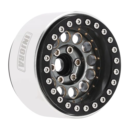 INJORA 1.9" 150g Brass & Aluminum -10mm Offset Wheels for 1/10 RC (Grey) - color: Grey