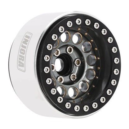 INJORA 1.9" 150g Brass & Aluminum -10mm Offset Wheels for 1/10 RC (Grey) - color: Grey