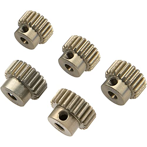 ShareGoo 7075 Aluminum Alloy 48P 3.175mm Pinion Gear Sets 18T 19T 20T 21T 22T Motor Gears Fit 3.175mm (1/8-Inch) Shaft Compatible with HPI Losi Axial Traxxas Tamiya 1/10 RC Car,5Pack