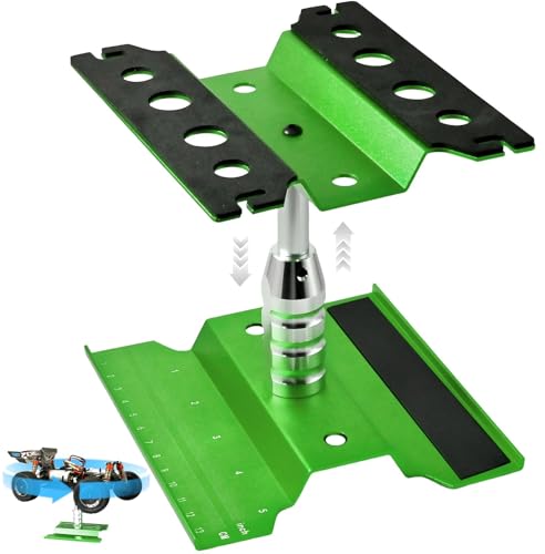 Rc Car Stand with Lit Lower Adjustable & 360'Rotatable, Rc Stand Repair Station with Shock Holder for TraxxasTRX4 Arrma Losi Axial Hsp Hbx Mix Wltoys, Wrenching On 1/8 1/10 1/12 1/14 Rc Rig Green - color: Green
