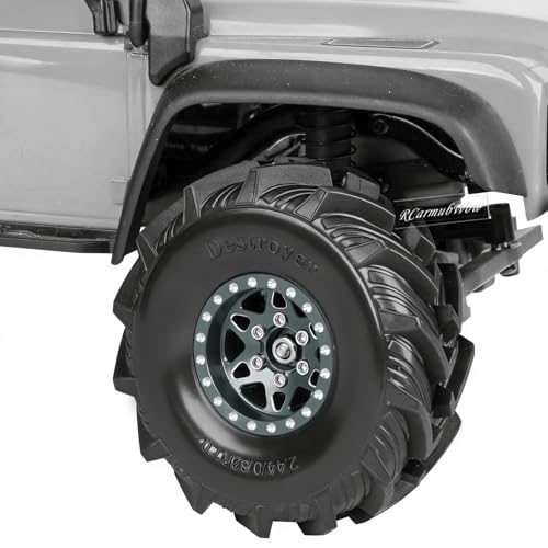RC 1.0 Beadlock Tires for 1/18 TRX4M / Ascent-18 / SCX24 / FCX24 RC Crawler,1.0 In High Traction High Grip Rubber Tires w/Foam Insert,Style 2 - style: Style2(4pcs)