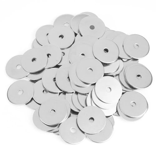 60 Pieces M4x25x1.5mm Fender Washers, 304 Stainless Steel Flat Washers, Fender Washers, Metal Washers for Screws Bolts - size: M4X25X1.5mm