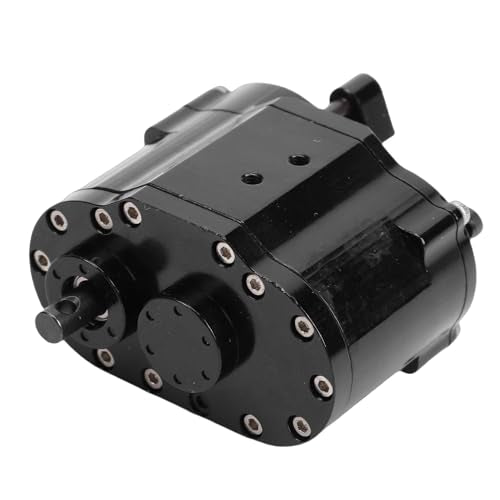 Dual Speed Transmission, Alloy 2 Speeds Gearbox Replacement for SCX10 D90 1/10 RC Crawler, with Full Time Four Wheel Drive and Reinforced Suspension System