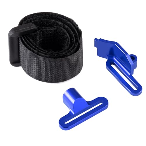 Aluminum Alloy Battery Holder Mount Hold-Down for Tra-xxas 1:16 Mini Maxx 4WD 1/1:10 Mini XRT VXL-3S Monster Truck Upgrades (Blue) - color: Blue