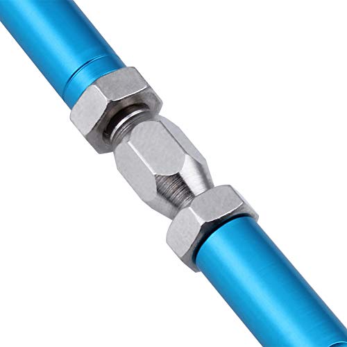 Hobbypark 6pcs 166617 Aluminum Turnbuckle w/machined Rod Ends Steering Linkage 166017 Blue for 1/10 Redcat Volcano EPX/Pro Upgrade Parts Monster Truck HSP Brontosaurus 94111