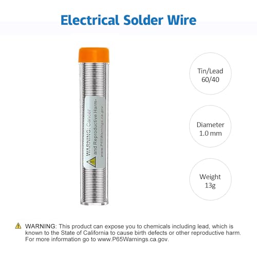 LDK Soldering Iron Kit Electronics, 60W 110V [Upgraded] Soldering Kit | Adjustable Temperature Welding Tool, Soldering Pen with 5pcs Different Tips, Stand, Tweezers, Sponge, Flux Pen, Solder Wire - color: 60w 12-in-1