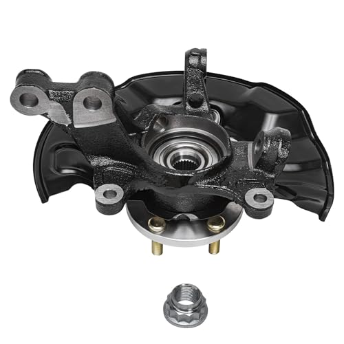 Detroit Axle - Front 4pc Steering Knuckles Kit for 14-18 Toyota Corolla, 14 | Matrix, 2 Steering Knuckles & Wheel Bearing Hubs 2 Outer Tie Rod Ends 2014 2015 2016 2017 2018 Replacement - size: 4SU50414/Kit
