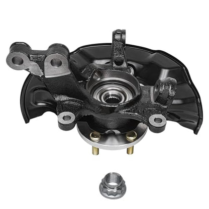 Detroit Axle - Front 4pc Steering Knuckles Kit for 14-18 Toyota Corolla, 14 | Matrix, 2 Steering Knuckles & Wheel Bearing Hubs 2 Outer Tie Rod Ends 2014 2015 2016 2017 2018 Replacement - size: 4SU50414/Kit