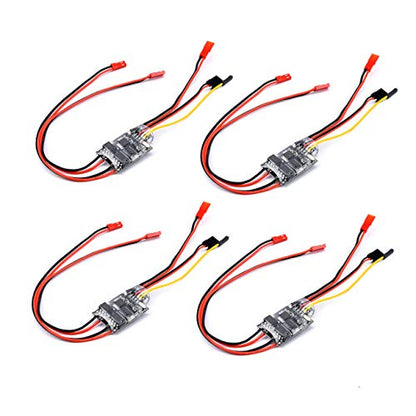 Bidirectional 5A ESC Brushed Speed Controller Dual Way ESC, 4PCS | 2S-3S Lipo for RC Model Boat/Tank 130 180 Brushed Motor Spare Parts