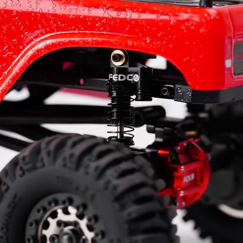 SCX24 Shocks 32MM Oil-Filled Shocks For Axial SCX24 Upgrades | CNC Aluminum Threaded Shock Absorber For 1/24 RC Crawlers - color: Black