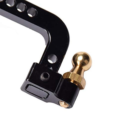 CNC Metal Adjustable Trailer Hitch Receiver Tow Hook for TRX4 SCX10 D90 1/10 RC Crawler Car Rear Bumper