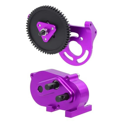 RC Car Upgrade Parts for SCX10 1/10 RC Crawler Car Parts Accessories Prefixal Gearbox Overdrive Transfer Case Transmission - color: Purple